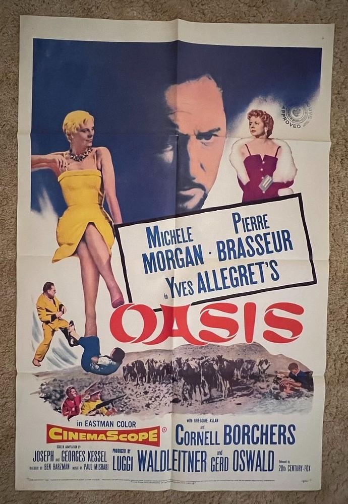 Oasis 1955 Movie Poster 27x41 French Michele Morgan Cornell Borchers