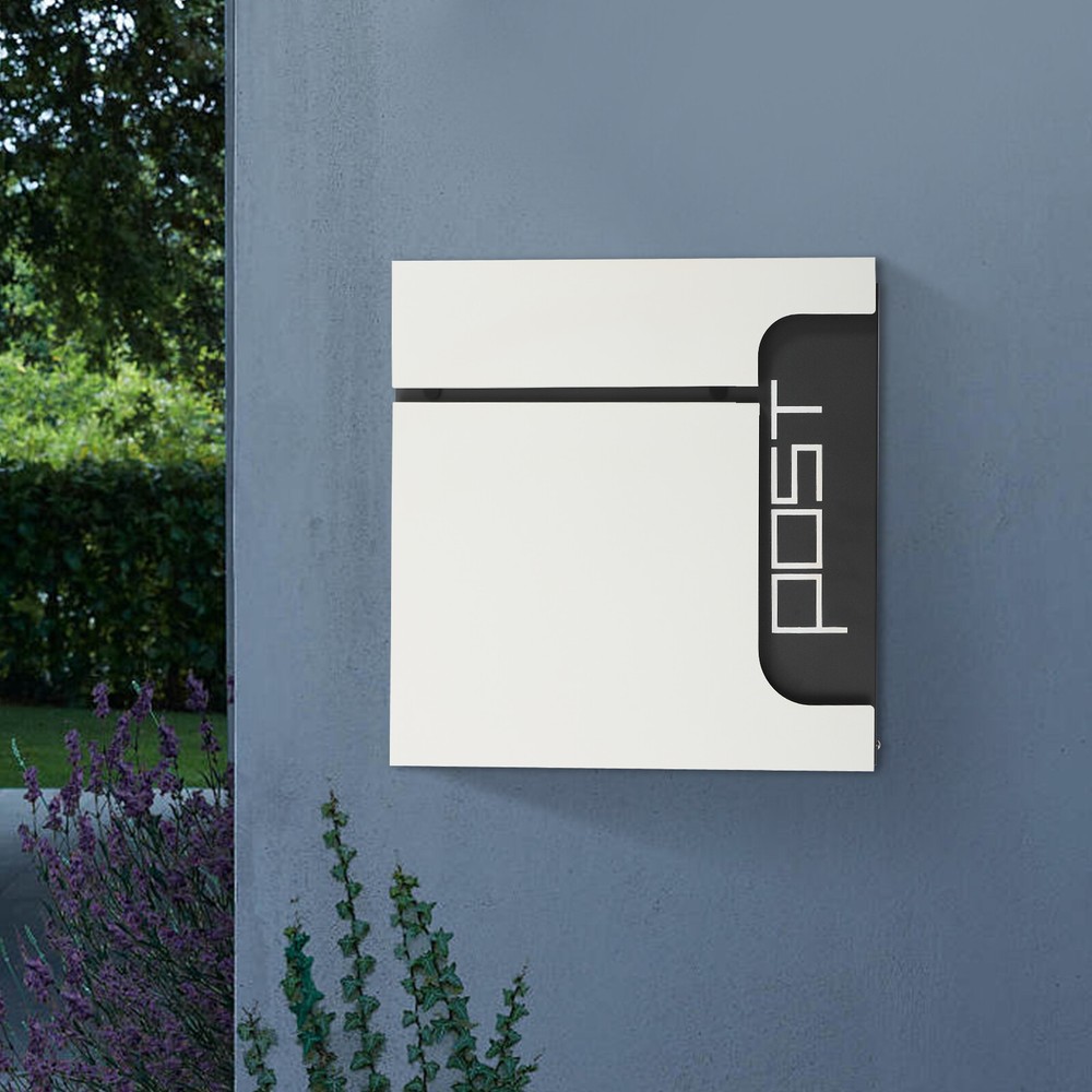 Large Stainless Steel Mail Letter Post Box Outdoor Wall Mounted Lockable Mailbox