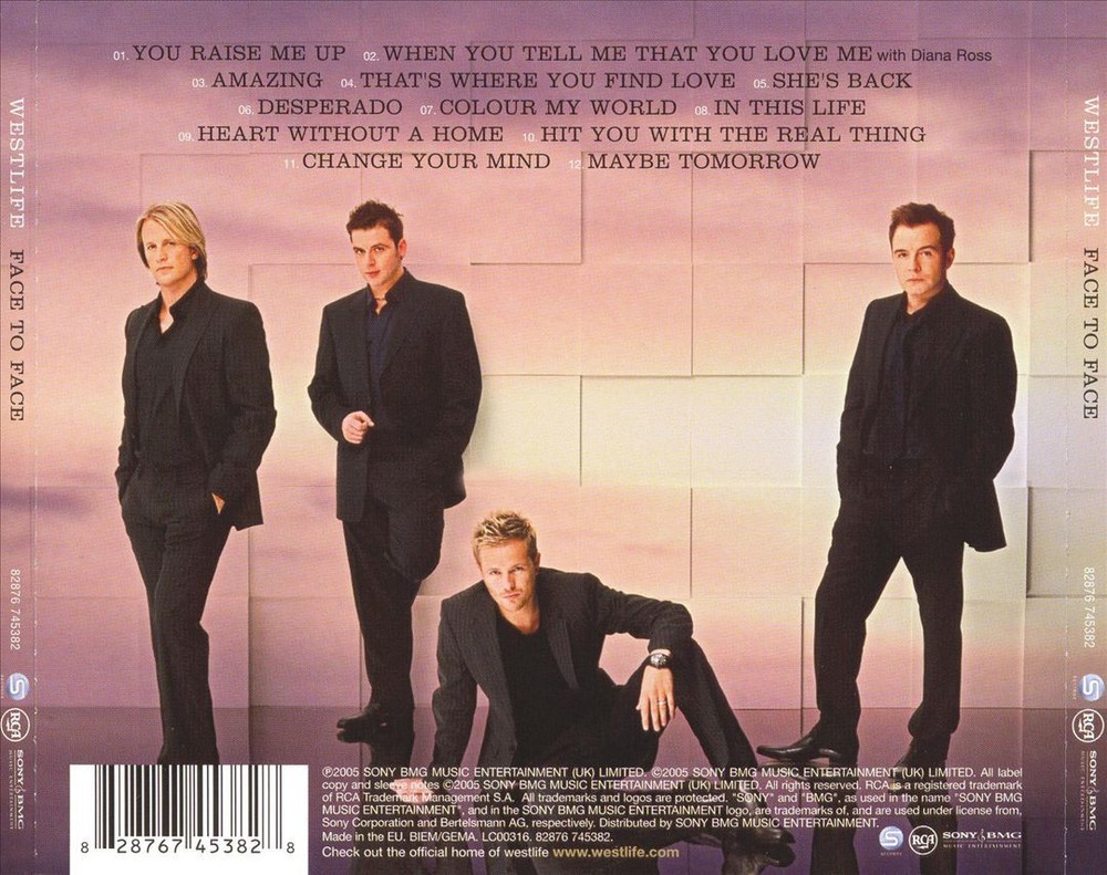 WESTLIFE FACE TO FACE [BONUS TRACK] NEW CD