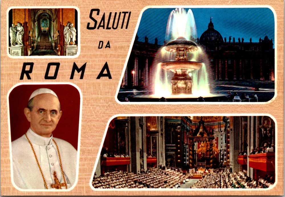 Postcard c1960 Multiview Saluti de Rome Italy