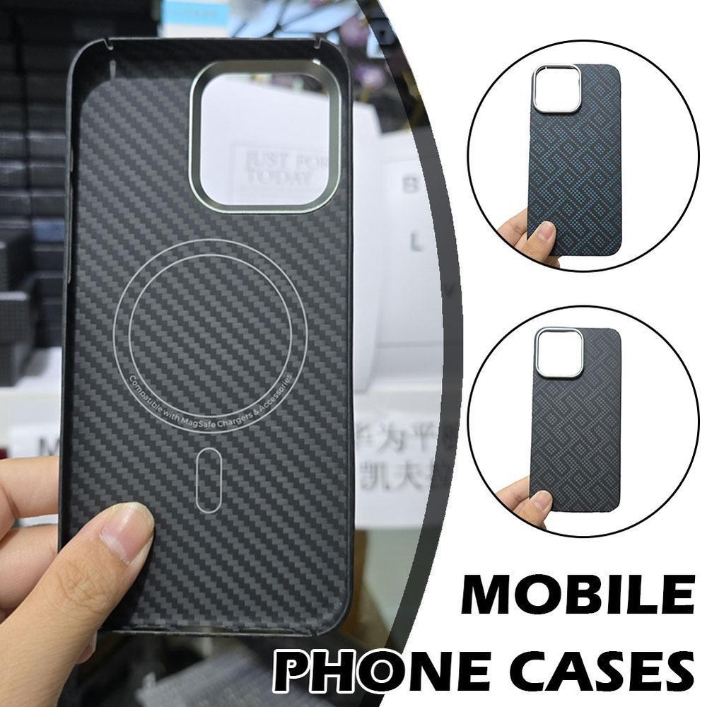 Phone Cases for IPhone 16 Pro/16 Promax Magnetic Aramid Fiber Protective Ca H }τ