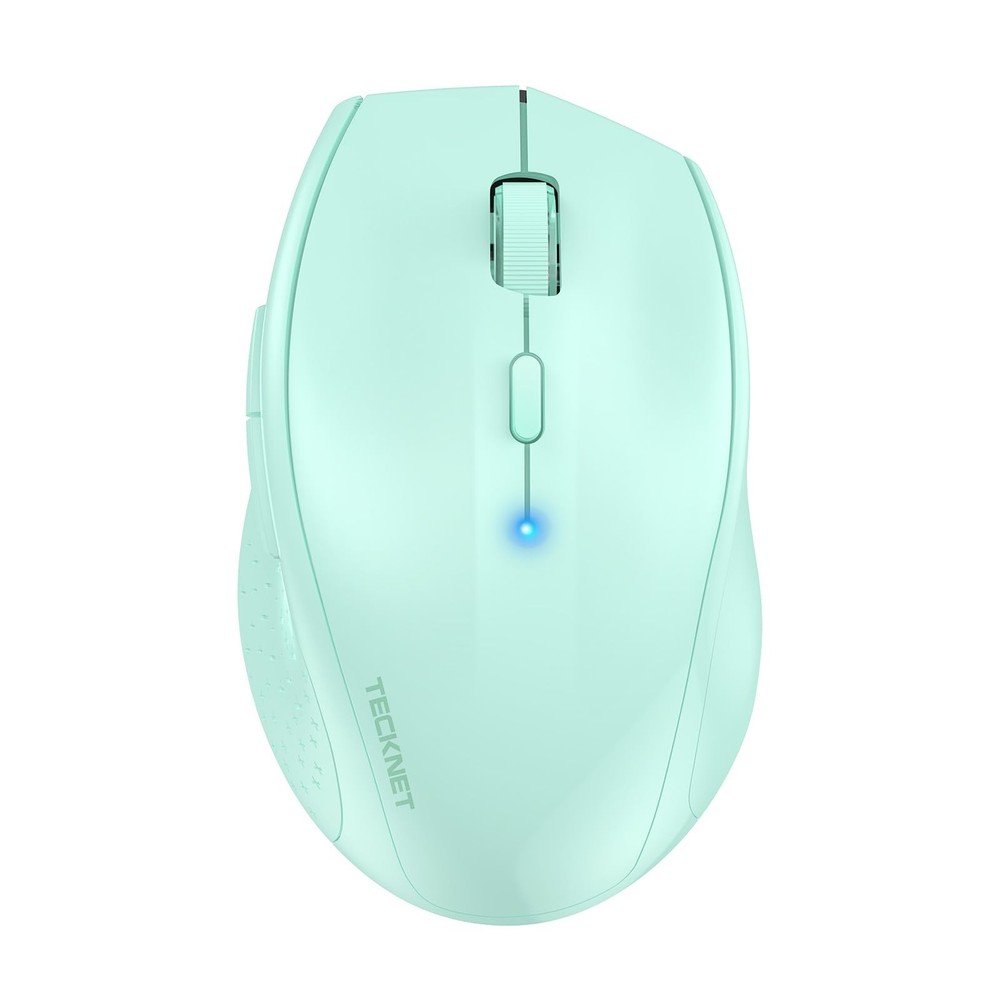 Slim Green Bluetooth Wireless Mouse 4800 DPI 6 Buttons Adjustable Sensitivity-image