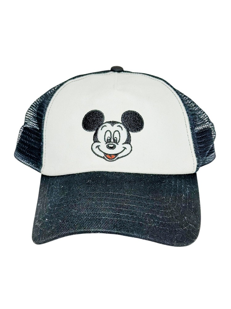 Disney Hat Cap Snap Back Black Mickey Mouse Magic Kingdom Trucker Mens