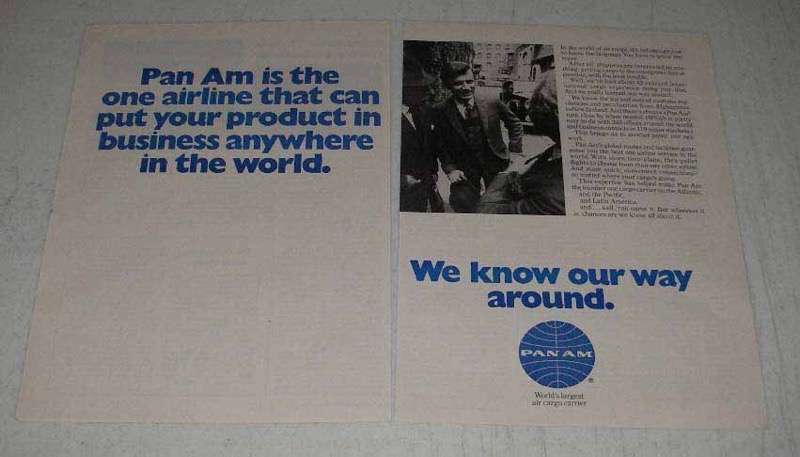 1969 Pan Am Airline Ad - Put Your Product In Business