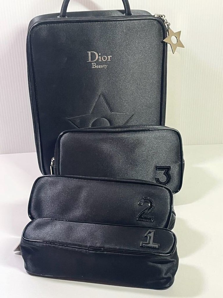 Dior Novelty Vanity Makeup Box/Cosmetic Pouch Luxury 4-Piece Set Novelty
