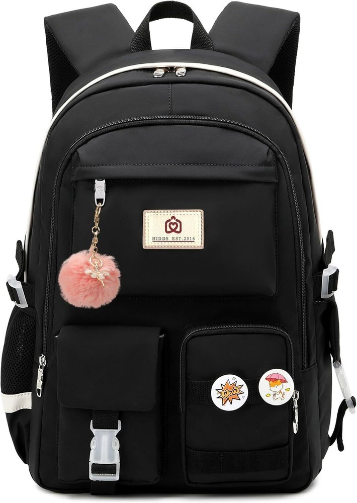 Hidds 15.6 Inch Anti-Theft Laptop Backpack for School College Black