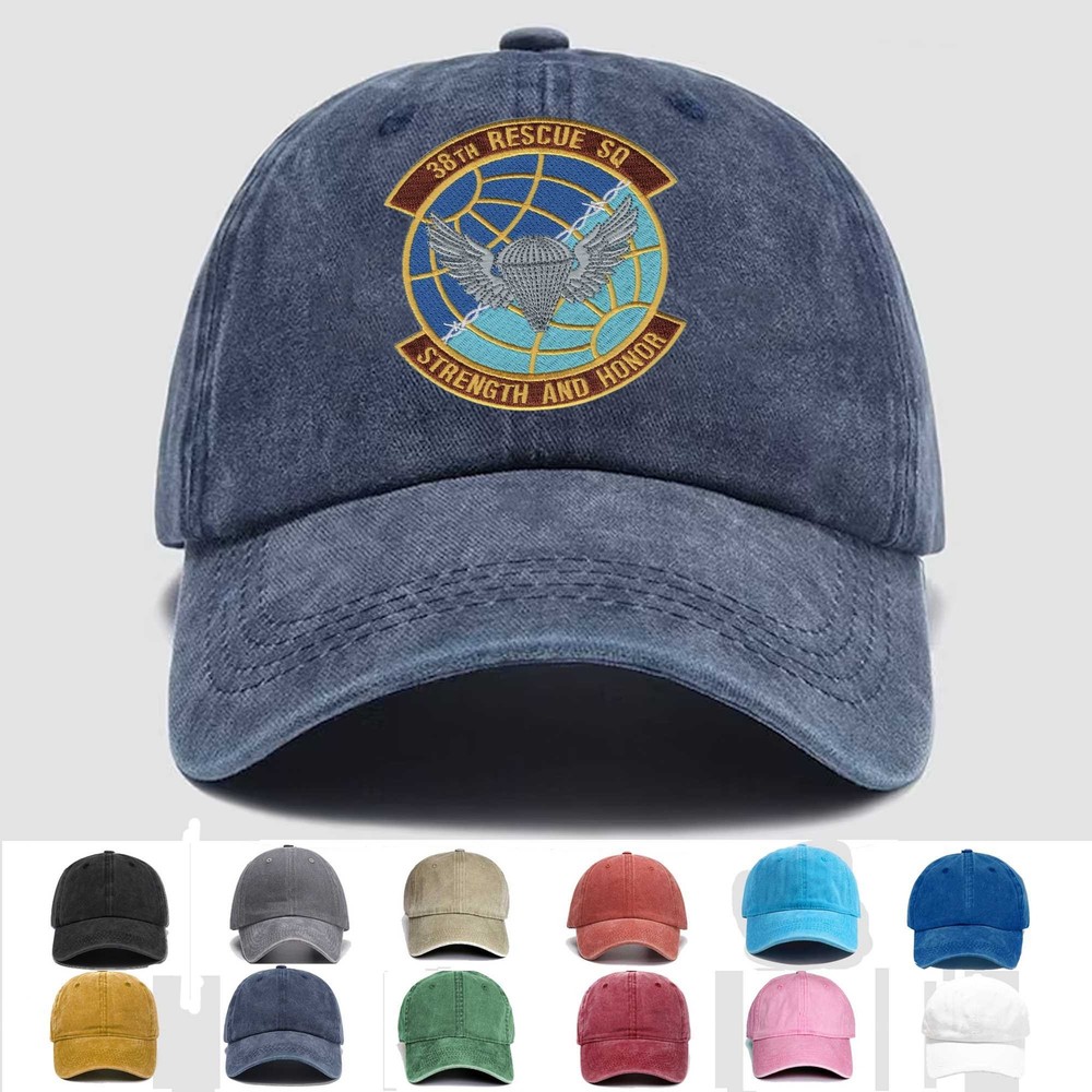Custom Embroidered Hat 38th Rescue Squadron, Veteran Cap, Trucker Hat, Gift Idea