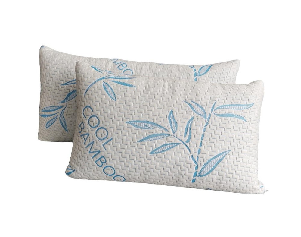 2 Pack King Size Cooling Bamboo Rayon Pillows for Sleep