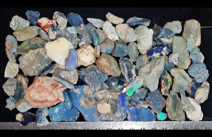 1000ct Black Opal Parcel Multiple colors Natural mined Earth Lightning Ridge #57