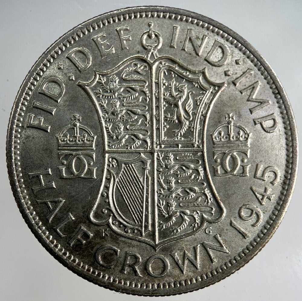 1945 George VI Silver Half-Crown Coin | Fine Collectible Condition