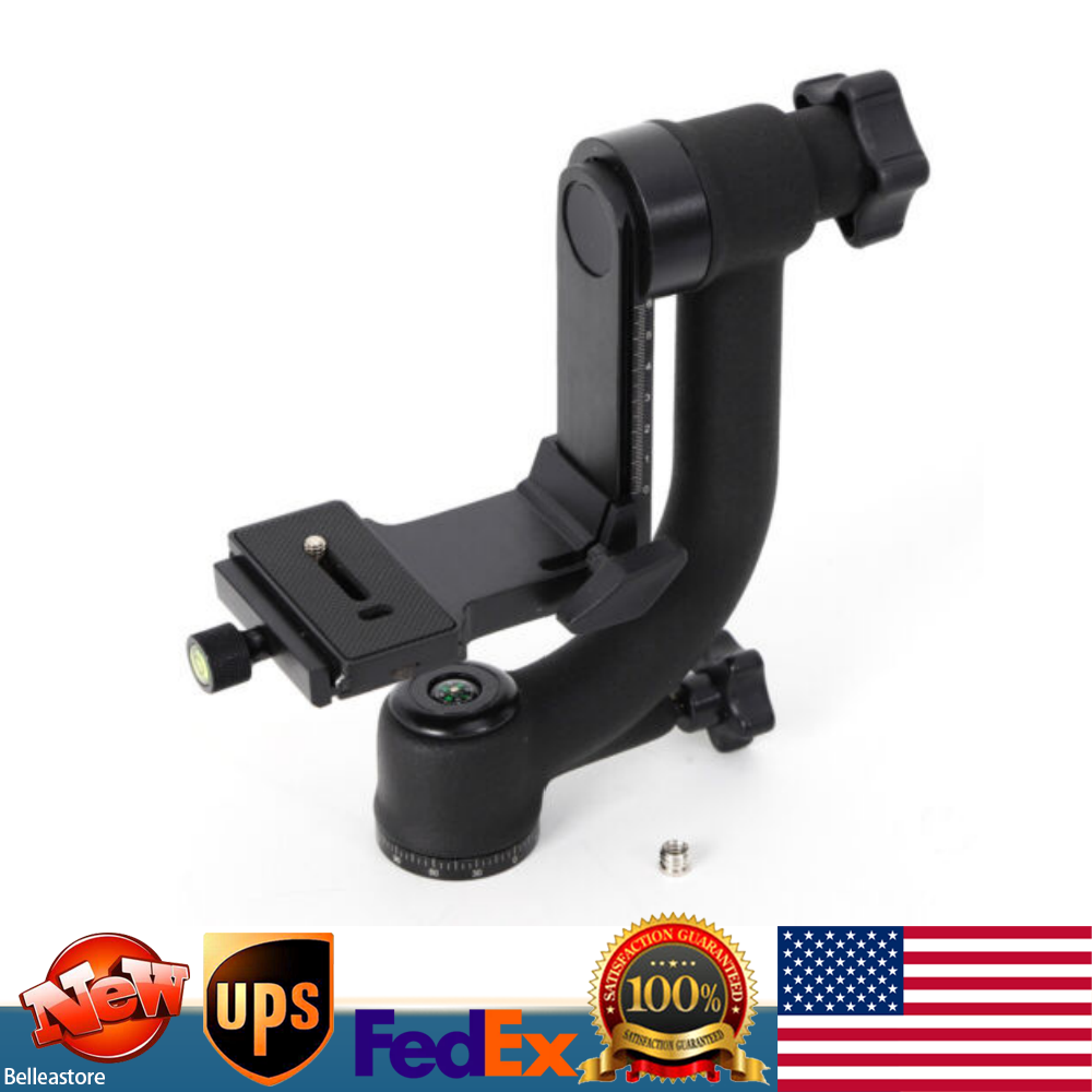 360 Tripod Panoramic Gimbal Pan Head Ball Mount for Telephoto Lens DSLR Camera