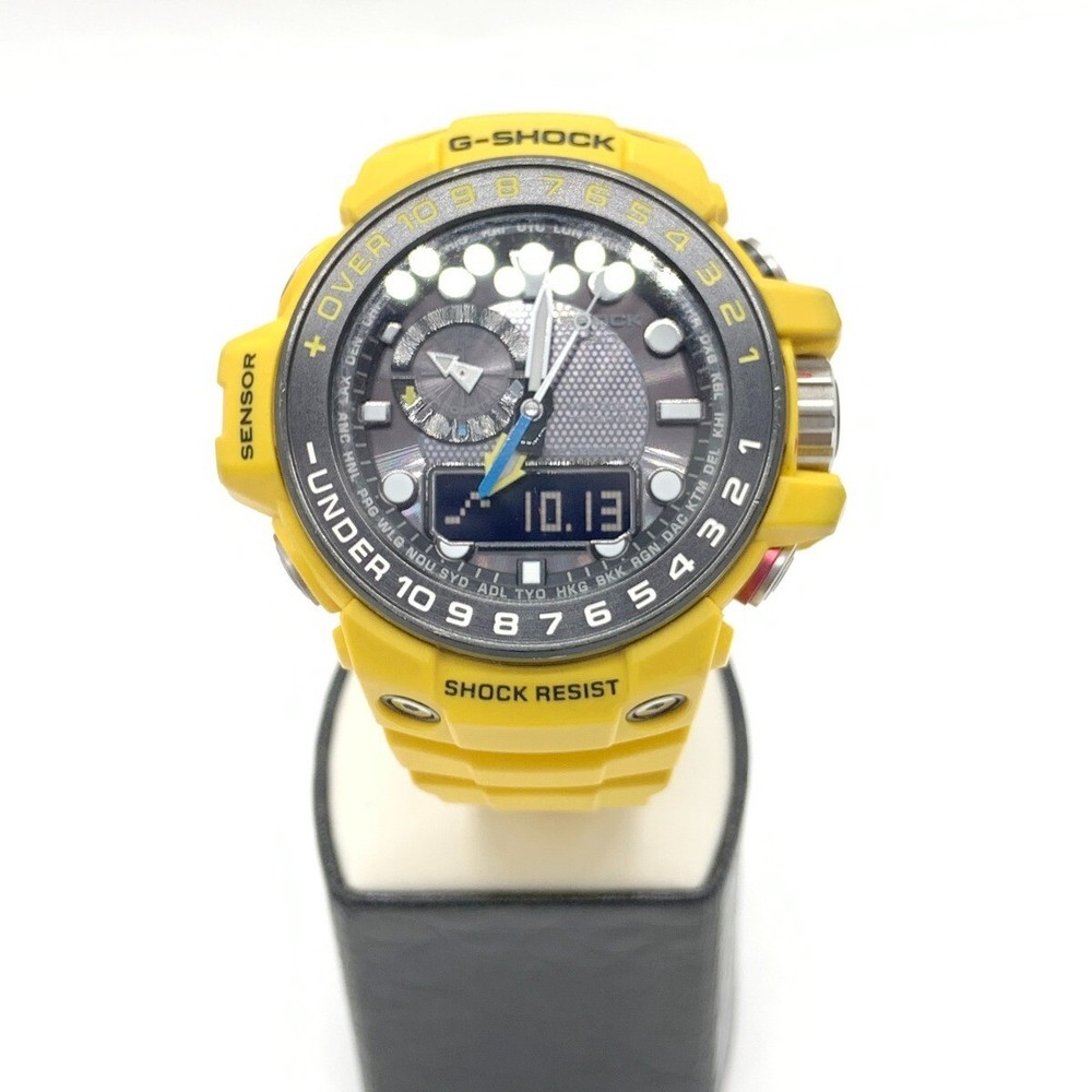 Casio G-Shock GWN-1000-9ADR Yellow Resin Stainless Steel Men's Watch Tested