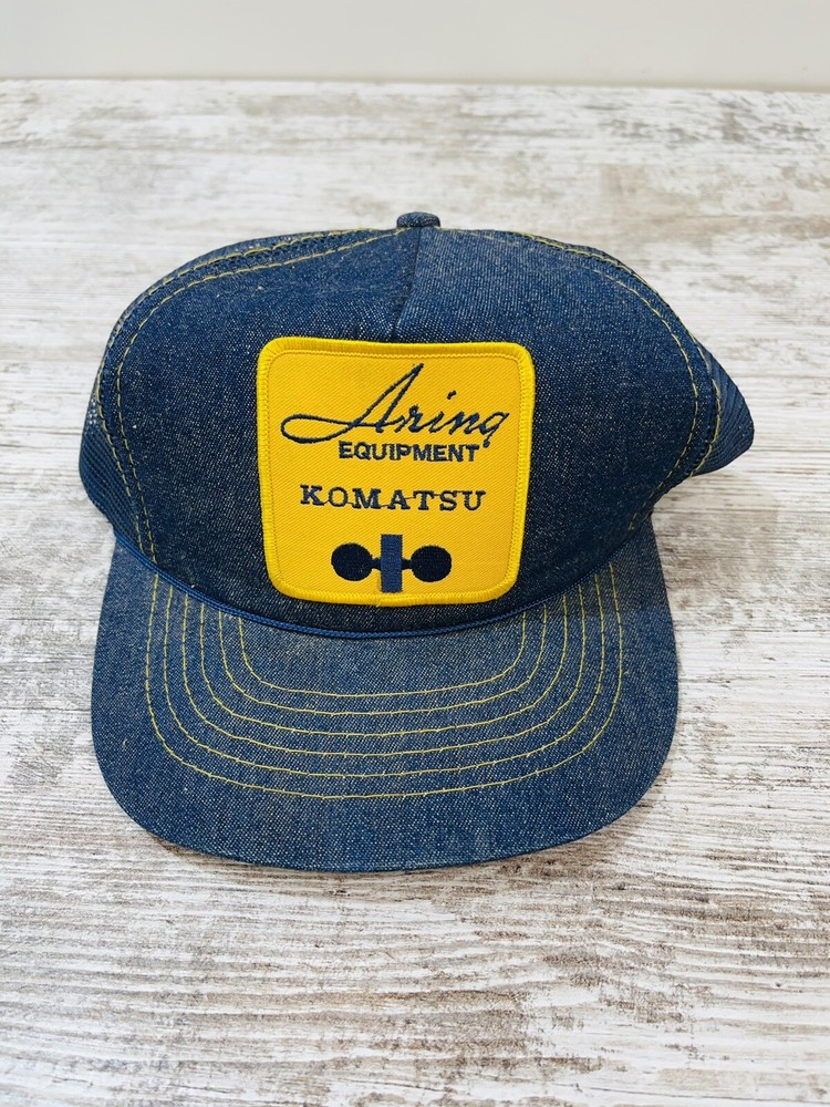 Vintage Aring Equipment KOMATSU Patch Mesh Trucker Snapback Hat
