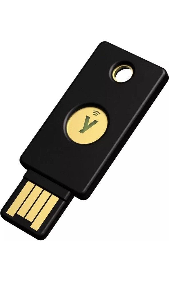 - Security Key NFC - Black - Two-Factor authentication 2FA Security Key Conne...