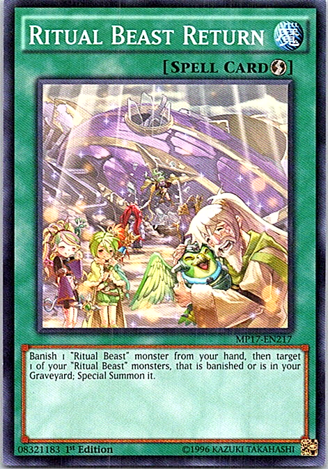 Ritual Beast Return MP17-EN217 Yu-Gi-Oh! Light Play 1st Edition