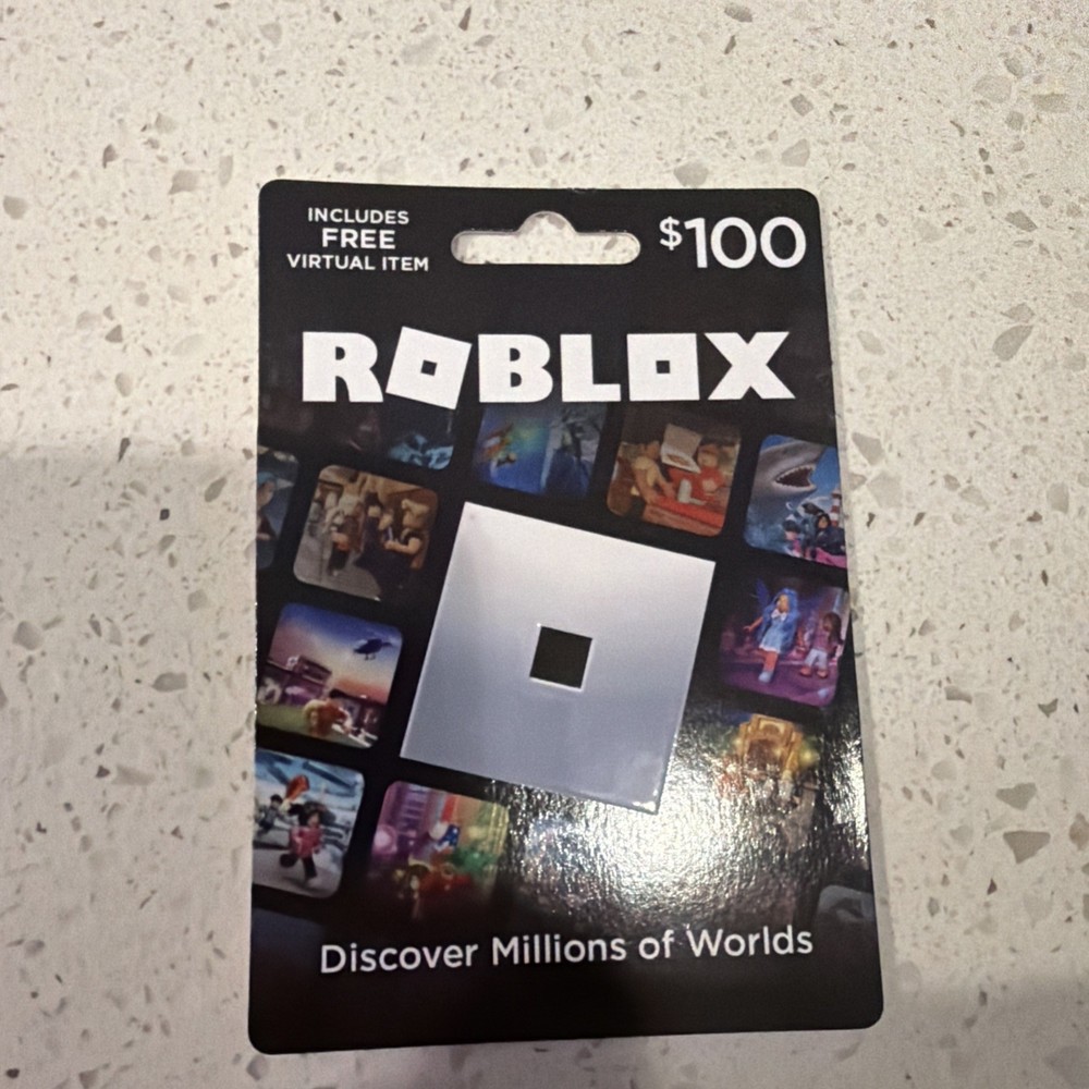 Roblox Gift Card $100 USD Digital Game Credit + Free Virtual Item Instant Redeem-image
