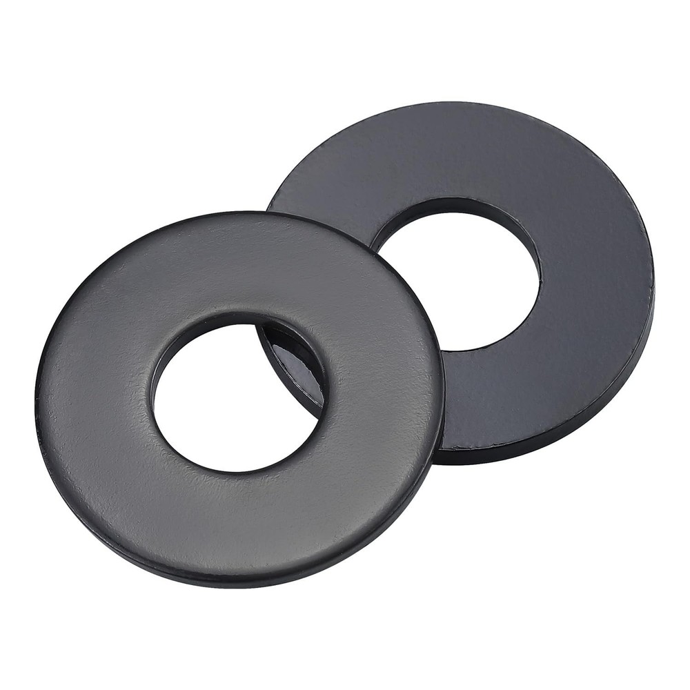 100-pack M6 Flat Washer Black- 304 Stainless Steel (6.5mm ID x 18mm OD), DIN9...