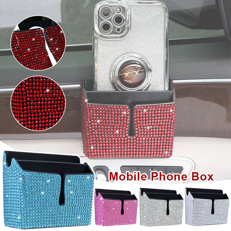 Car Storage Organizer with Double Bling Pocket for Phone Accessories