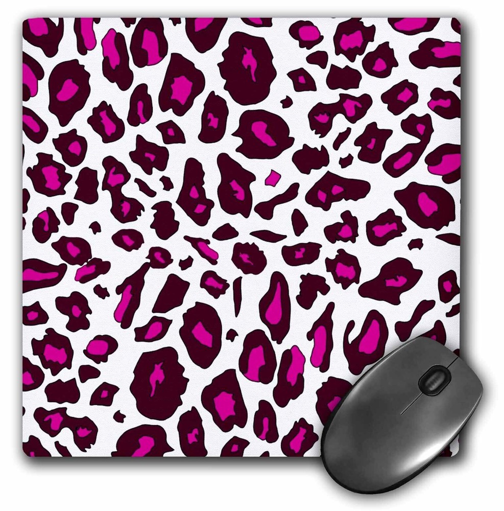 3dRose Hot Pink Snow Leopard print - white girly cheetah spots - stylish animal