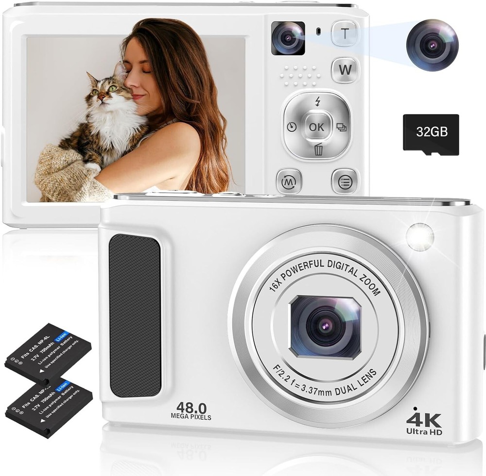 Digital Camera, 48MP Autofocus Cameras for Photography,Vlogging Compact Camera