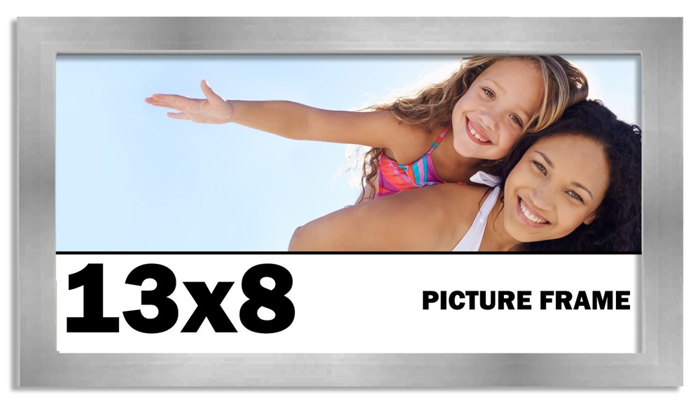 13x8 Frame Stainless Steel Silver Picture Frame Photo Frame UV Acrylic Acid Free