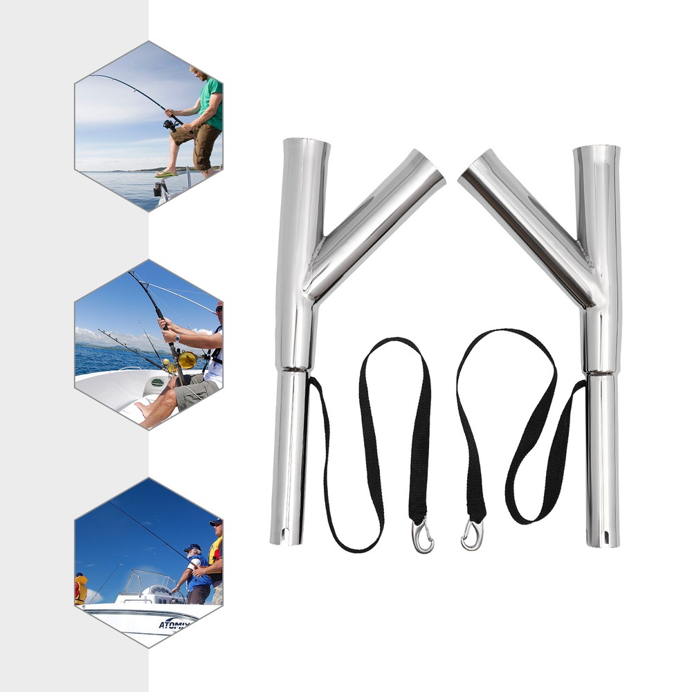Pair of Boat Outrigger Rod Holder Adjustable Fishing Rod Holder for Marine Yacht