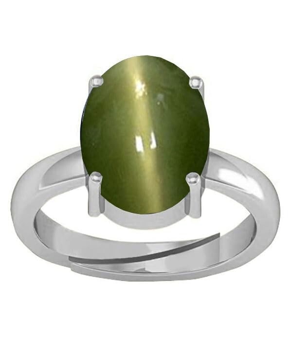 6.25 Ratti Cat’s Eye Ring Lehsunia Ketu Natural Certified Stone Astrological use