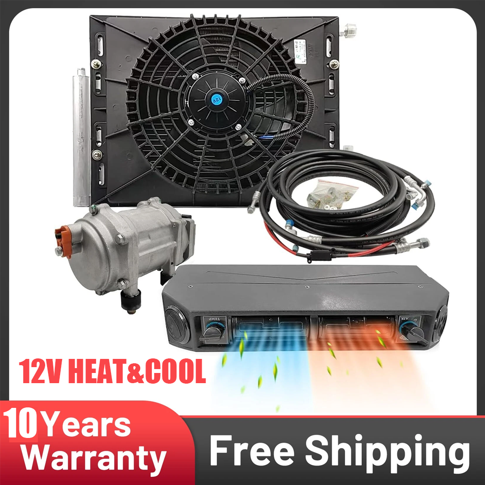 63A 12V Electric Cool & Heat Universal Underdash Air Conditioner DC Auto Car A/C