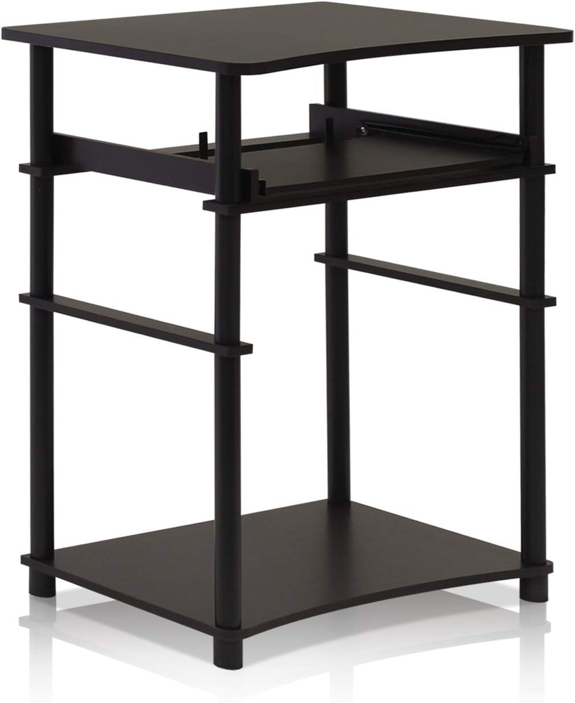 Home Computer Desk, Espresso/Black