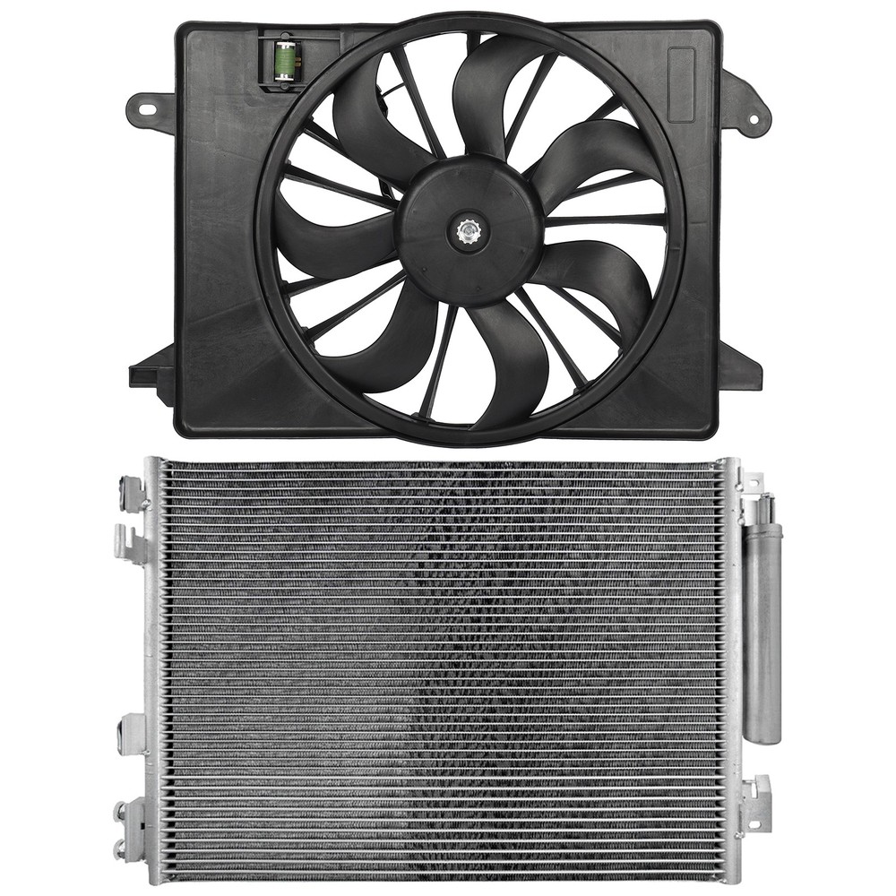 Electric AC Condenser Cooling Fan Kit For Dodge Charger 2011 2012 2013 2014-2020