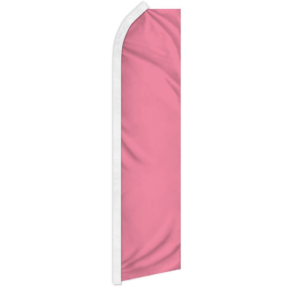 Pink Solid Color Swooper Feather Flutter Flag - Vibrant Advertising Flag for Eye-Catching Promotions and Events