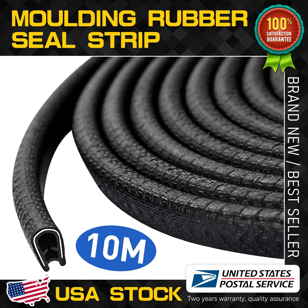 Black U-Shape Seal Strip 10M – Car Door Edge Guard for Toolbox & Perfect Fit Protection