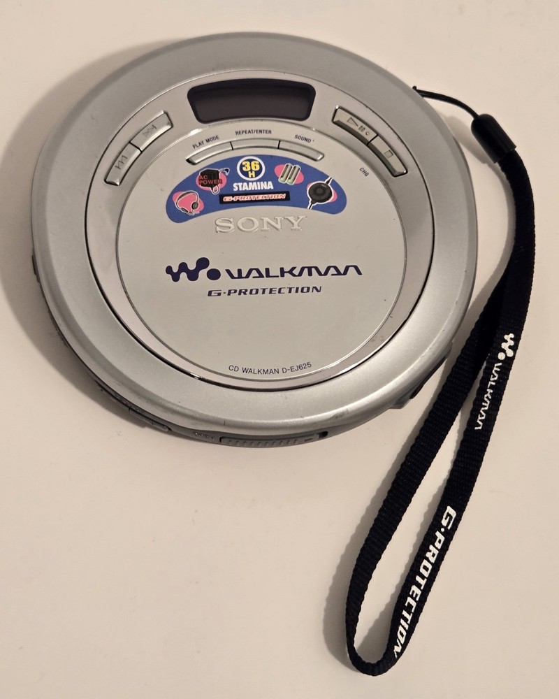 Vintage Sony Walkman D-EJ625 CD Player G-Protection Portable Discman Tested