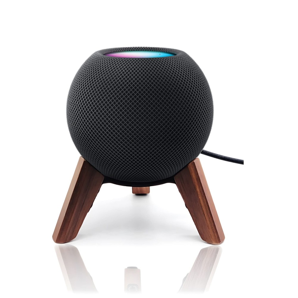 Real Wood Stand For Homepod Mini2020 Released Wooden Holder Tripod With Metal