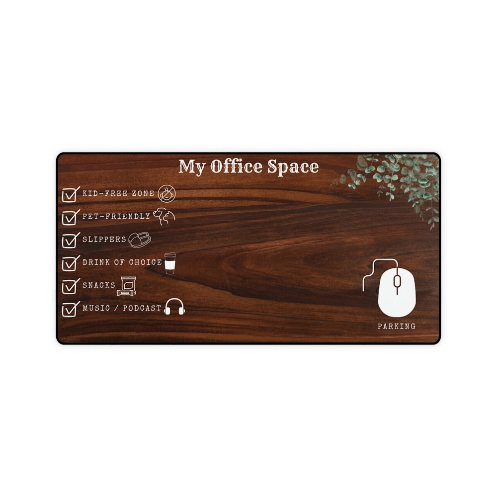 Woodgrain Design Remote Work Desk Mat for Home Office-image