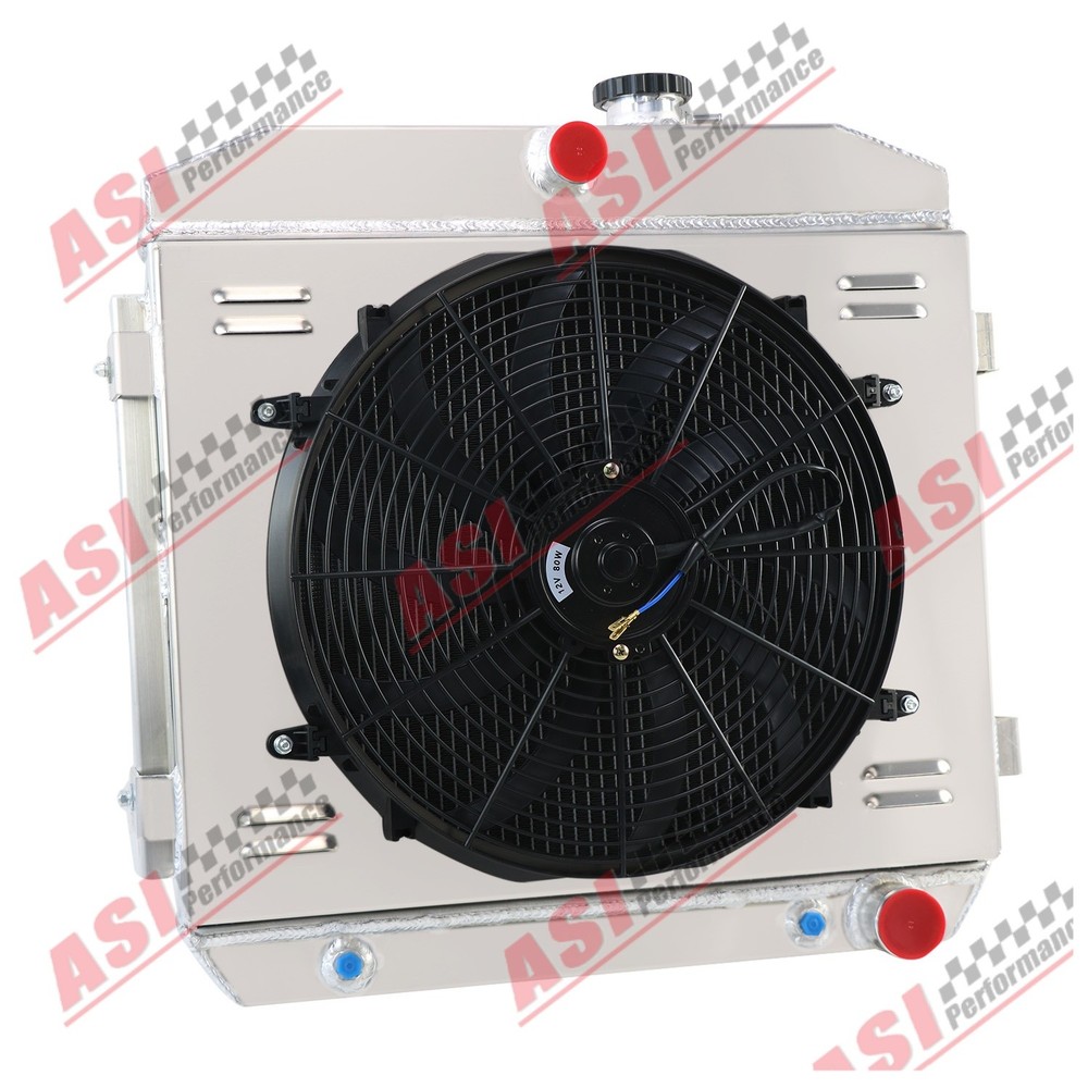4 Row Radiator+Shroud Fan Relay Fits Chevy Bel Air Del Ray Nomad V8 1955-1957 56