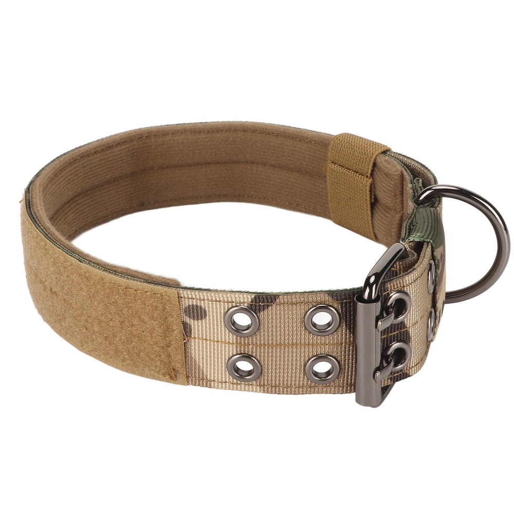 Adjustable Dog Collar Double Row Metal Buckles Pet Collar with D Ring Buckle