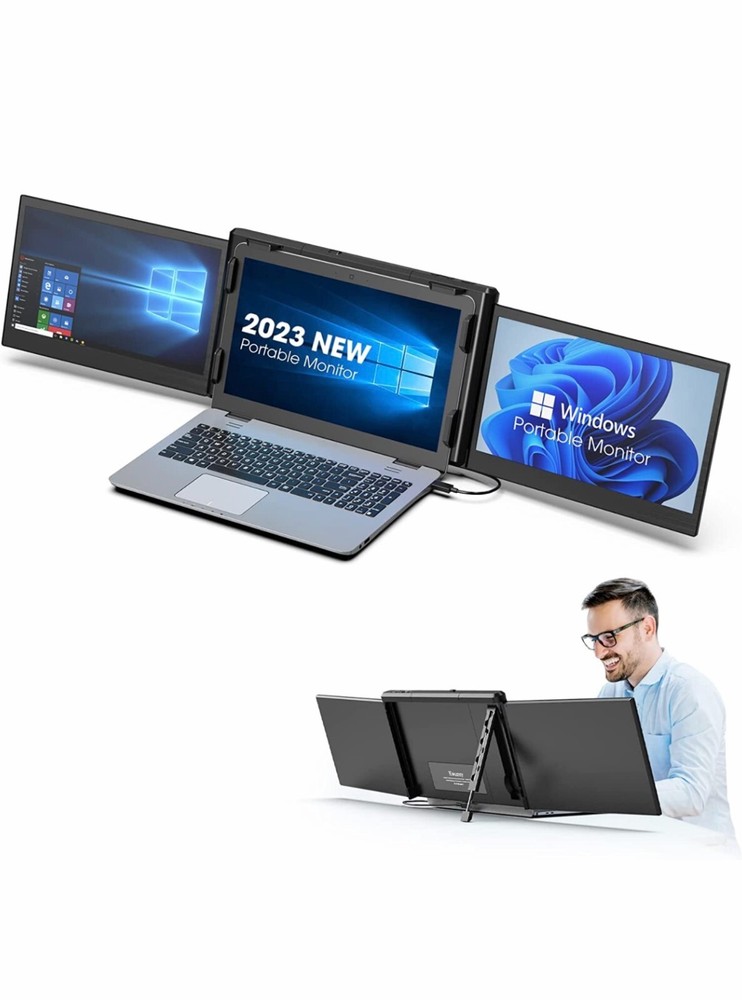 Laptop Monitor Extender 12'', Portable Monitor for Laptop, [2023] 1080P Full HD