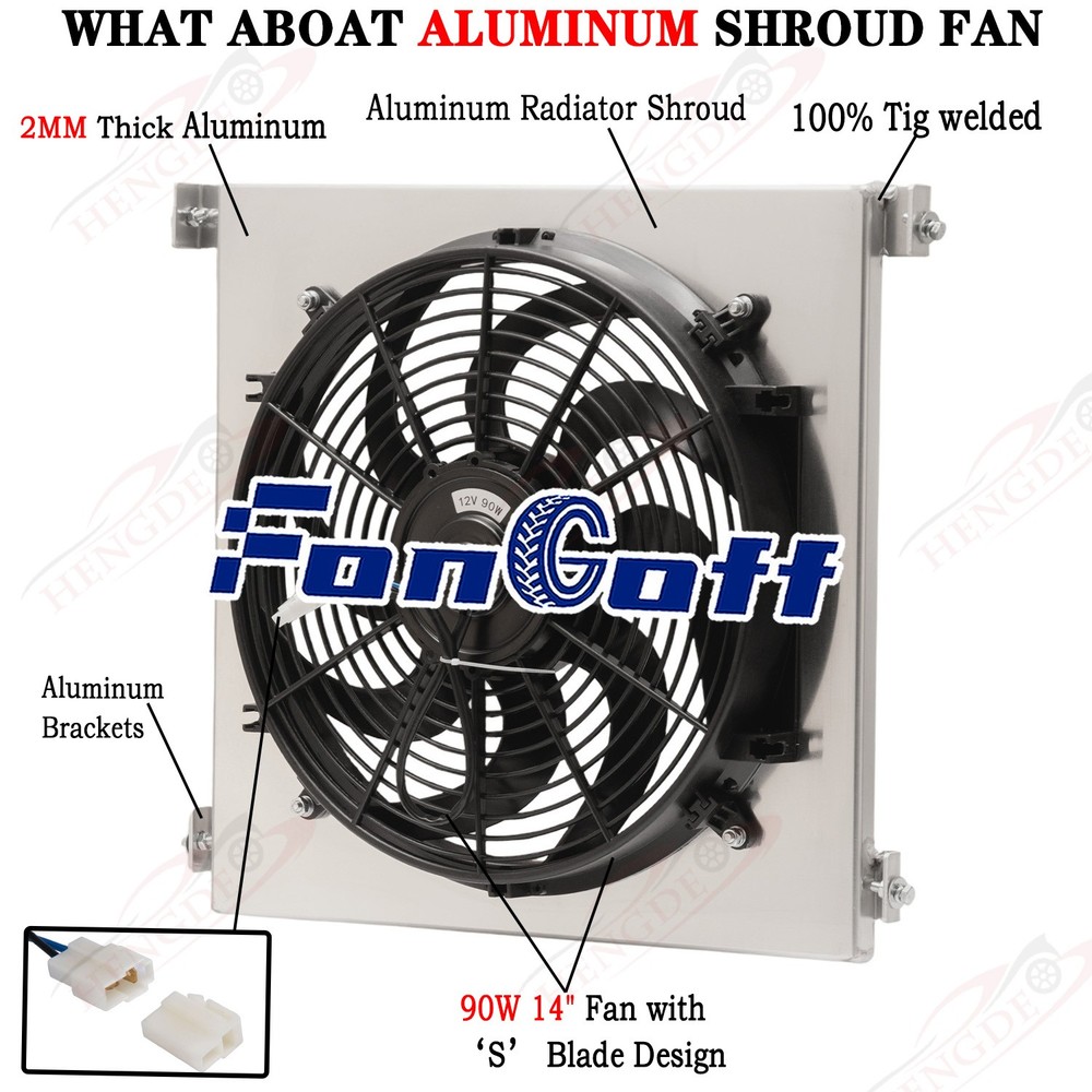 Aluminum Radiator Shroud & Fan Fit 1930 1931 1932 Ford Chopped Model A NEW