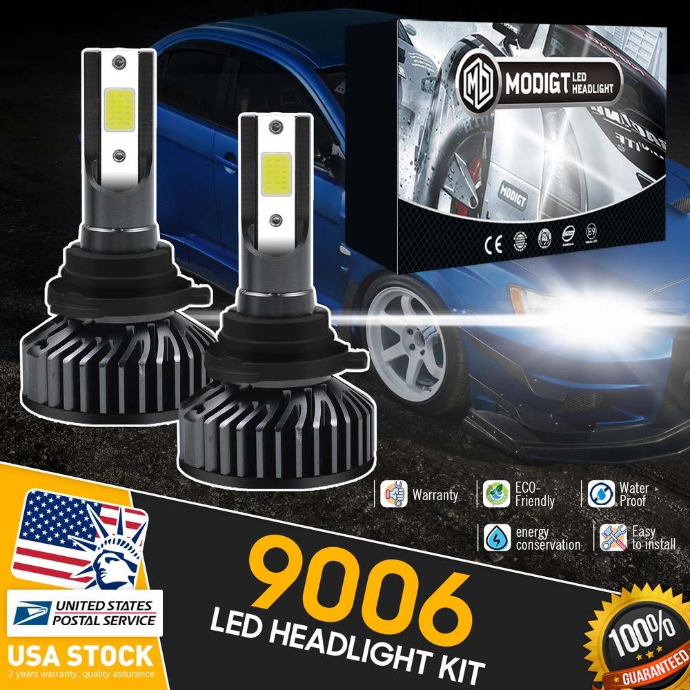 9006 LED Headlights Bulbs High Low Beam For Ford Expedition 1998-06 6000k White