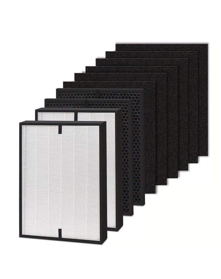2 Filter +2 Activated Carbn + 6 Pre-filters True filters For Air Purifier 3000