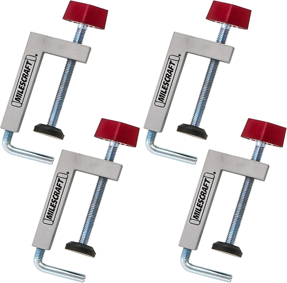 Milescraft 7209 4-Pack Universal Fence Clamp for Mitre Saws Multicolor