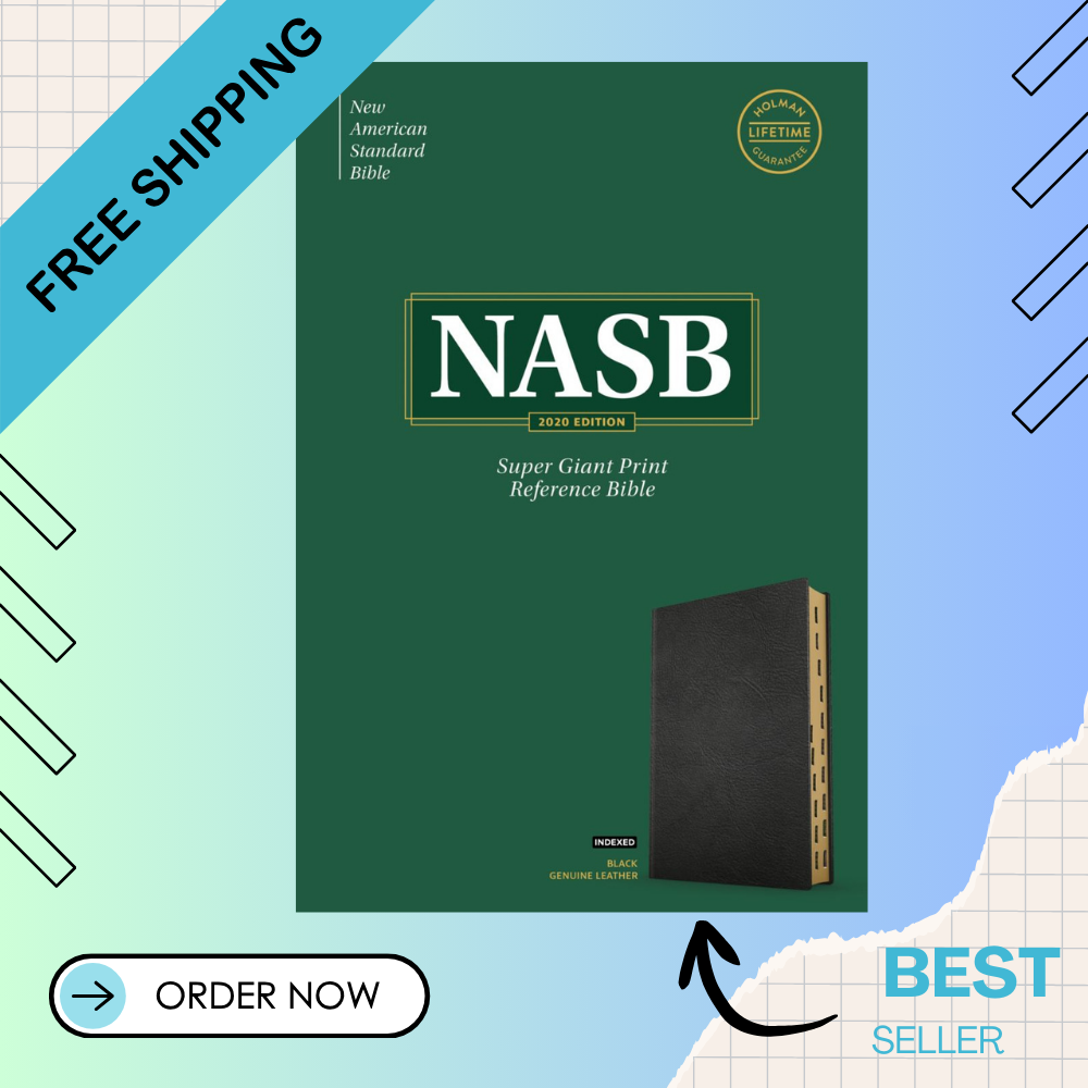 NASB Super Giant Print, Black Leather, Indexed | 9781087757643 | SEALED