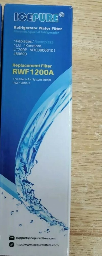 RWF1200A Refrigerator Replacement Water Filter LG Kenmore Clean Water