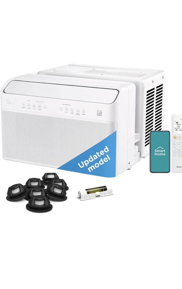 Midea MAW08V1QWT Dehumidifier U-Shaped Remote Controlled Window Air Conditioner