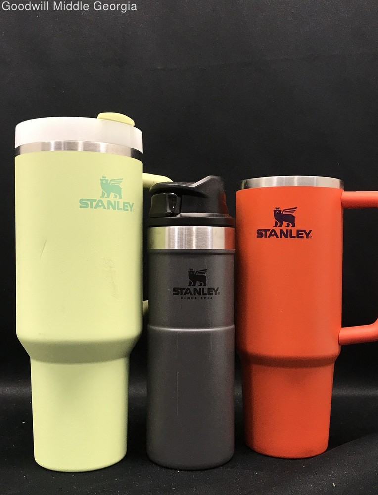 Stanley Cup Tumbler Set of 3 in Green Orange Grey 40oz 30oz 16oz-image