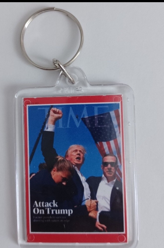 Donald Trump TIME MAGAZINE Keychain Make America Great Again MAGA 2024 🇺🇸