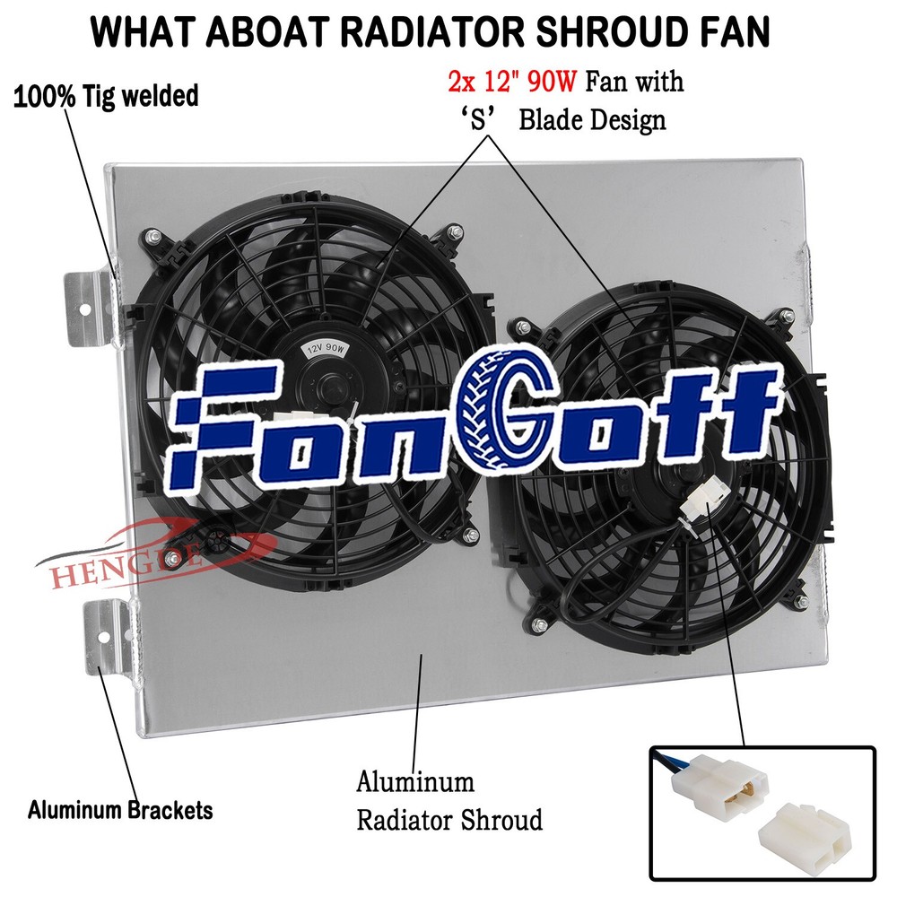 Aluminum Shroud Fan Fit 1957-1959 Ford Fairlane Ranchero Mercury Monterey CC5759