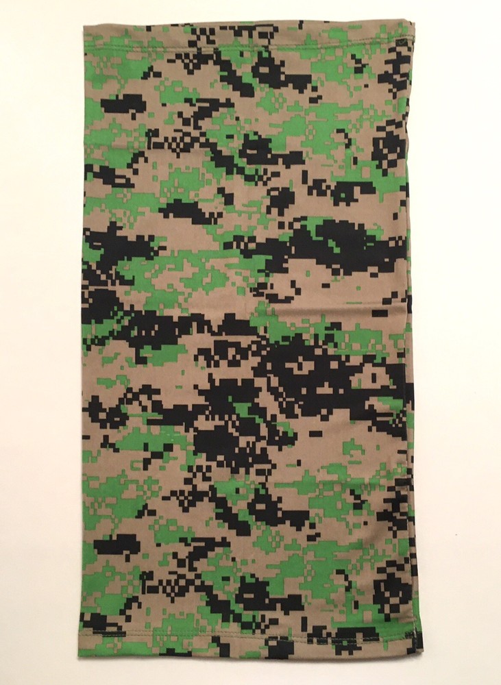 Green Camo Face Neck Gaiter for Outdoor Protection-image