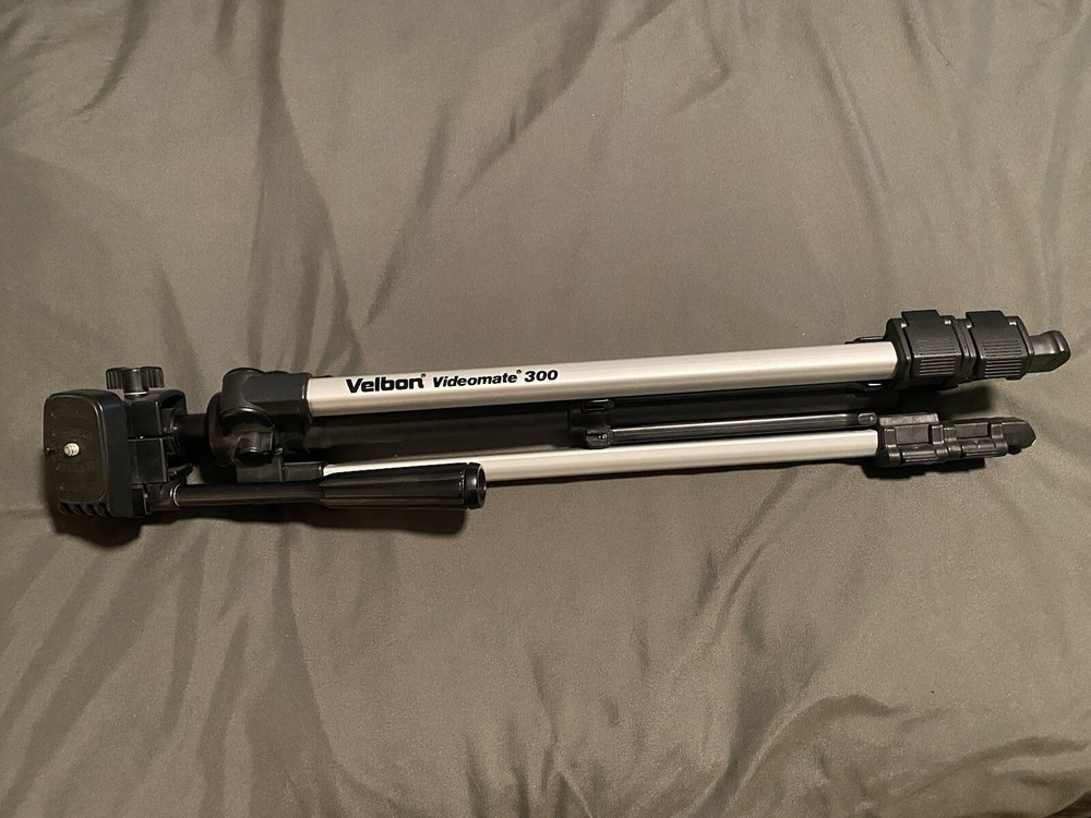 Vintage Velbon Videomate 300 Tripod Lightweight Video Tripod Aluminum